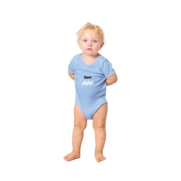 Baby romper blauw met Eindhoven Vibes! - Personaliseer 't rompertje met eigen naam!