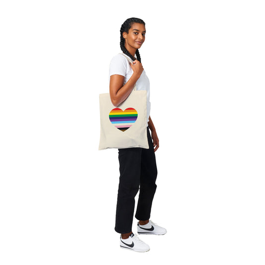 Regenboog hart draagtas - Rainbow - Love is love tas