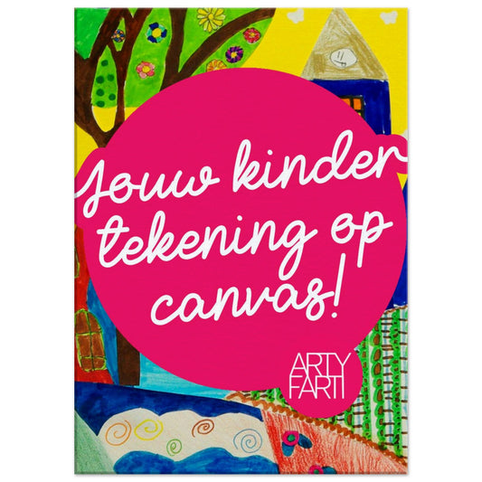 Jouw kindertekening op canvas - schildersdoek