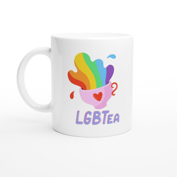 LHBTea mok - witte keramische mok - pride- love is love