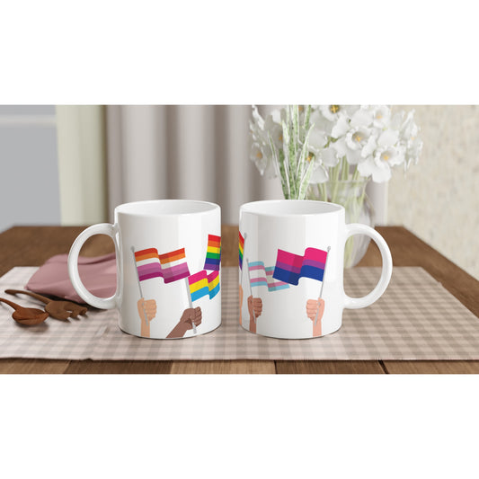 LHBTQ+ vlaggen mok - witte keramische mok - pride- love is love