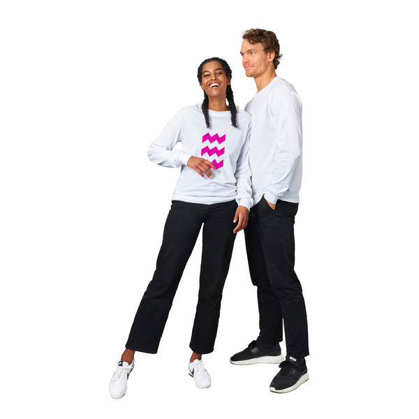 Eindhoven Pink Vibes klassiek uniseks T-shirt met lange mouwen - Eindhoven - Eindje - Vibes