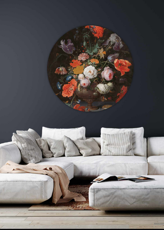 Stilleven met bloemen in een glazen vaas - Jan Davidsz. de Heem