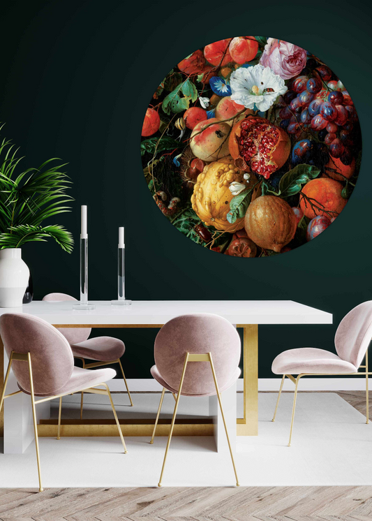 Stilleven met bloemen in een glazen vaas