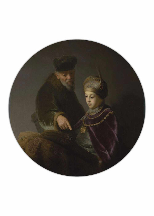 Een jonge geleerde en zijn leraar - atelier van Rembrandt van Rijn