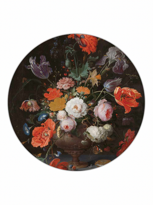 Stilleven met bloemen in een glazen vaas - Jan Davidsz. de Heem