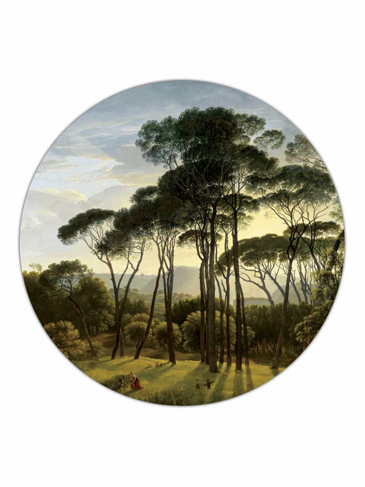 Italiaans landschap met parasoldennen - Hendrik Voogd