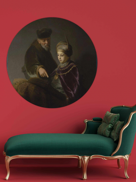 Een jonge geleerde en zijn leraar - atelier van Rembrandt van Rijn