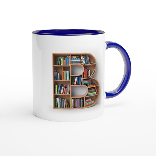 Letter B - Mok met boeken | Meerdere kleuren!