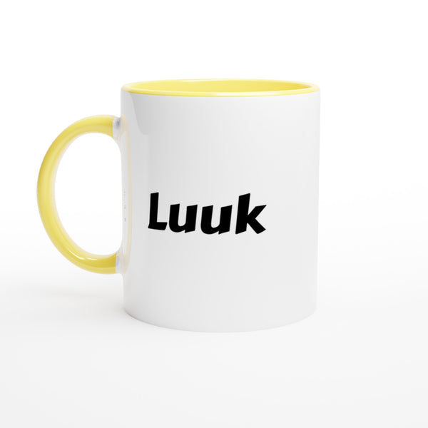 Luuk voornaam mok - beker - kado collega - verjaardag - persoonlijke naam collega - cadeau beker in verschillende kleuren!