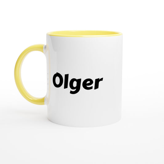 Olger voornaam mok - beker - kado collega - verjaardag - persoonlijke naam collega - cadeau beker in verschillende kleuren!