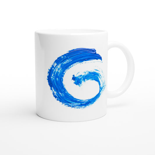 Letter G -  Blue paint Mok - Beker