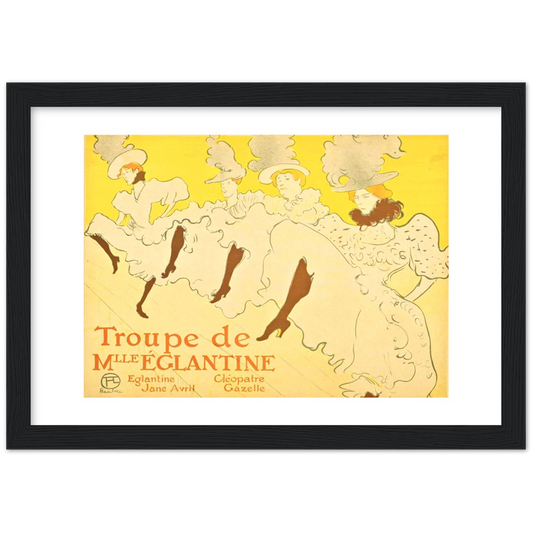 La Troupe de... - Henri de Toulouse-Lautrec | poster | mat papier | houten lijst