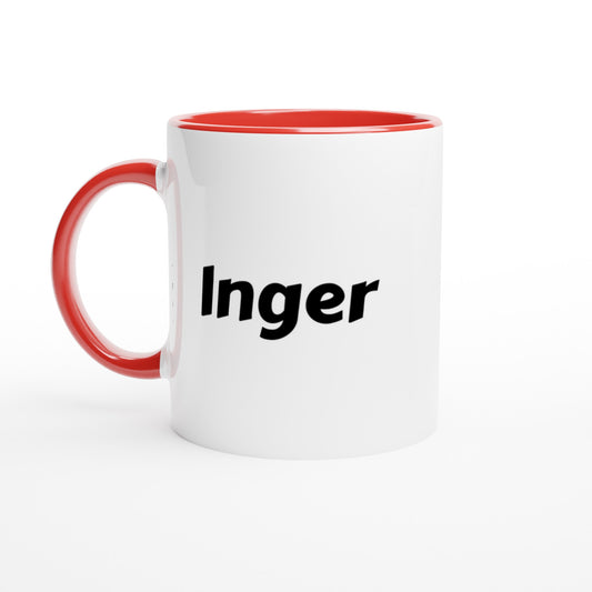 Inger naam cadeau mok - beker - kado collega - moederdag - verjaardag - persoonlijke voornaam mok werknemer - collega | Beker in verschillende kleuren!