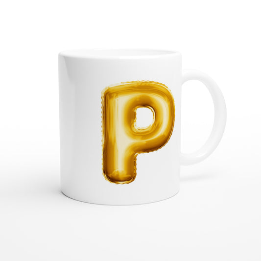 Letter P - Gouden ballon Mok - Beker