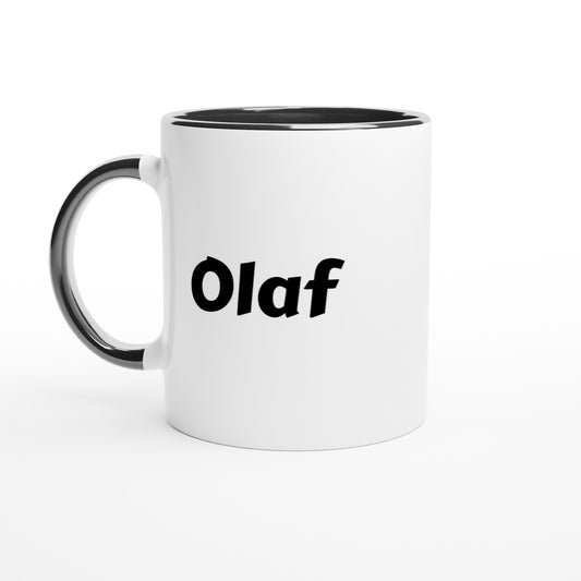Olaf  voornaam mok - beker - kado collega - verjaardag - persoonlijke naam collega - cadeau beker in verschillende kleuren!