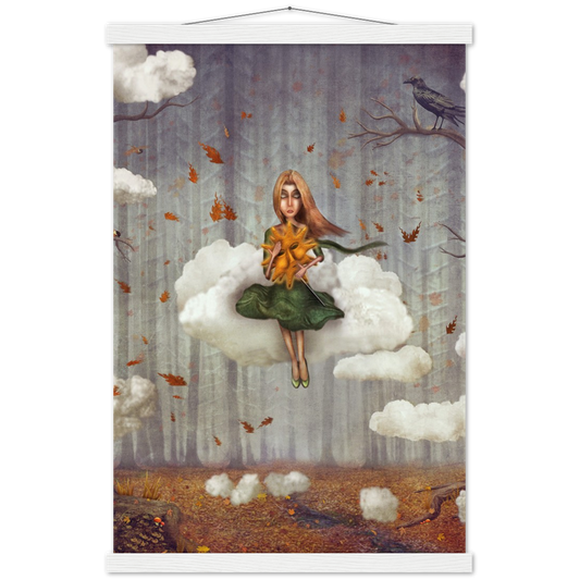 Stay with me | mat papier poster met houten hanger