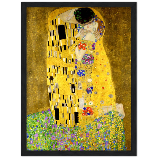 De kus - Gustav Klimt | poster | mat papier | houten lijst