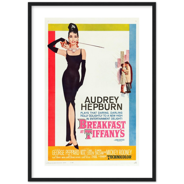 Breakfast at Tiffany's - Audrey Hepburn | poster | mat papier | houten lijst