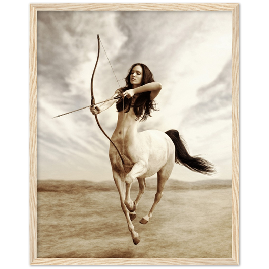 Sagittarius - Boogschutter | Sterrenbeeld poster | mat papier | houten lijst