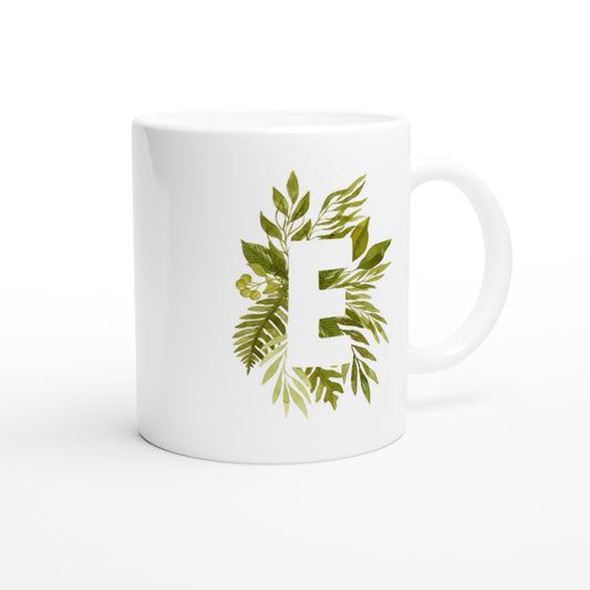 Letter E -  Green Mok - Beker