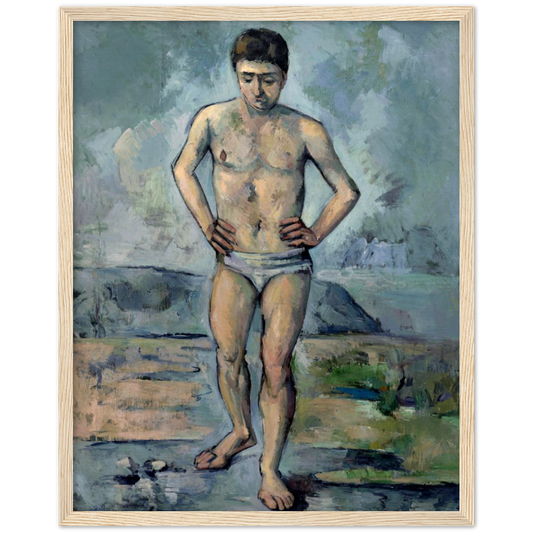 Le Grand Baigneur - Paul Cézanne -  | poster | mat papier | houten lijst
