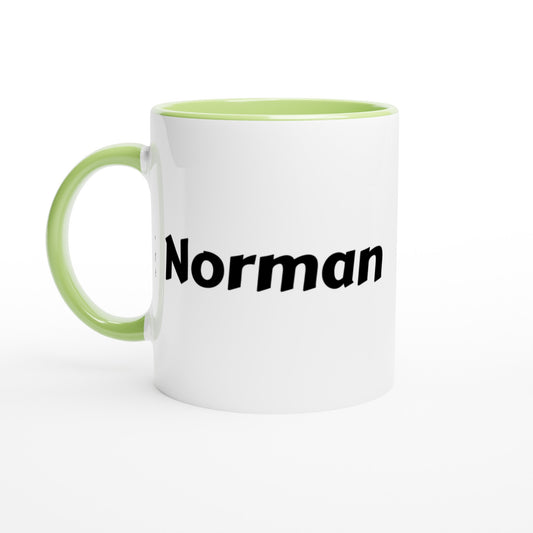 Norman voornaam mok - beker - kado collega - verjaardag - persoonlijke naam collega - cadeau beker in verschillende kleuren!
