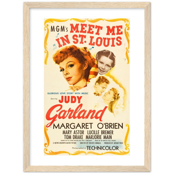Meet me in St. Louis - Judy Garland movie | poster | mat papier | houten lijst