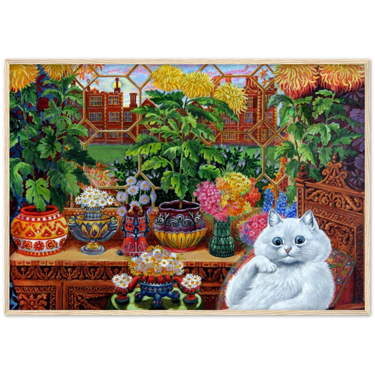 Sitting Cat - Louis Wain | poster | mat papier | houten lijst