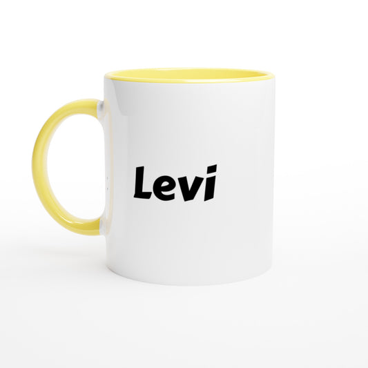 Levi voornaam mok - beker - kado collega - verjaardag - persoonlijke naam collega - cadeau beker in verschillende kleuren!