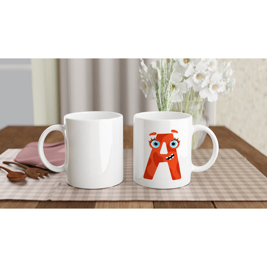 Letter A - Cartoon Mok - Beker
