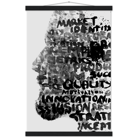 Identity | mat papier poster met houten hanger