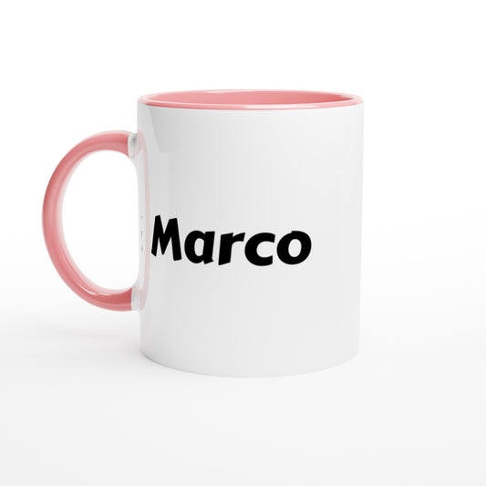 Marco voornaam mok - beker - kado collega - verjaardag - persoonlijke naam collega - cadeau beker in verschillende kleuren!