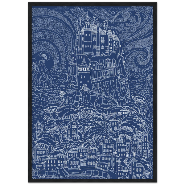 The Blue Castle | poster | mat papier | houten lijst