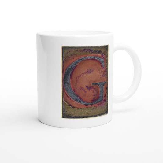 Letter G -  Vintage stamp Mok - Beker