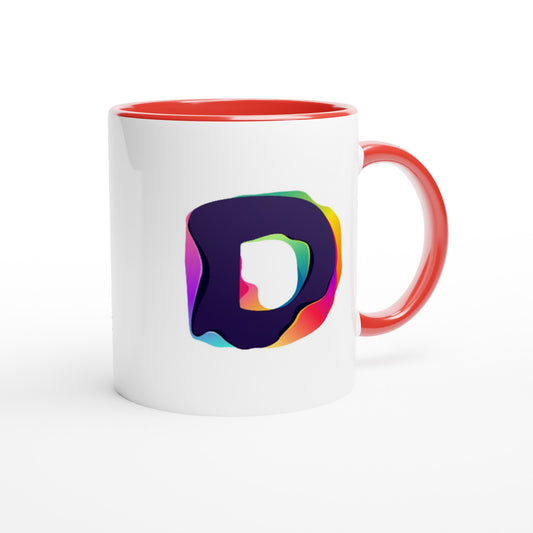 Letter D - Splashing Wave Mok | Meerdere kleuren!