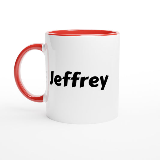 Jeffrey cadeau mok - beker - kado collega - moederdag - verjaardag - persoonlijke voornaam mok werknemer - collega | Beker in verschillende kleuren!