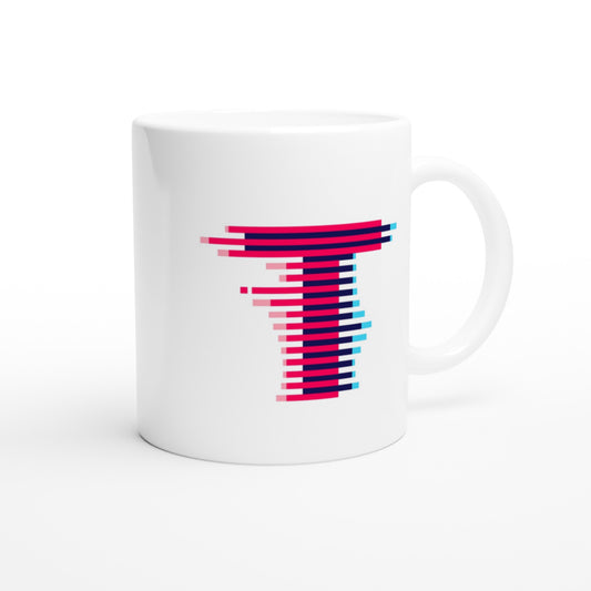 Letter T - Sound wave Mok - Beker