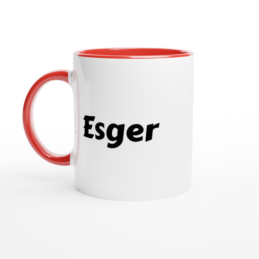 Esger naam cadeau mok - beker - kado collega - moederdag - verjaardag - persoonlijke voornaam mok werknemer - collega | Beker in verschillende kleuren!