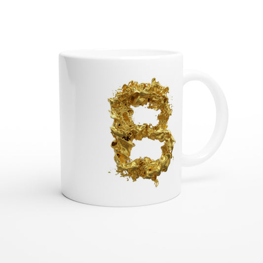 Letter B - Gold Mok - Beker