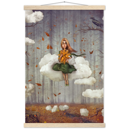 Stay with me | mat papier poster met houten hanger