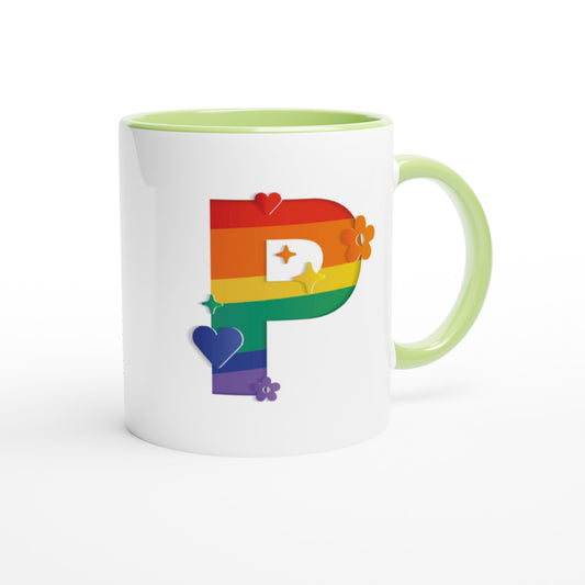 Letter P - Regenboog Mok | Meerdere kleuren!