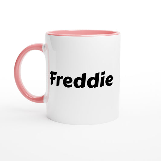 Freddie  naam cadeau mok - beker - kado collega - moederdag - verjaardag - persoonlijke voornaam mok werknemer - collega | Beker in verschillende kleuren!