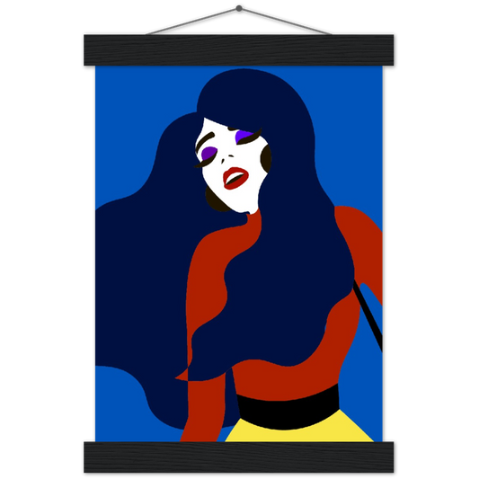 I'm just a girl | mat papier poster met houten hanger