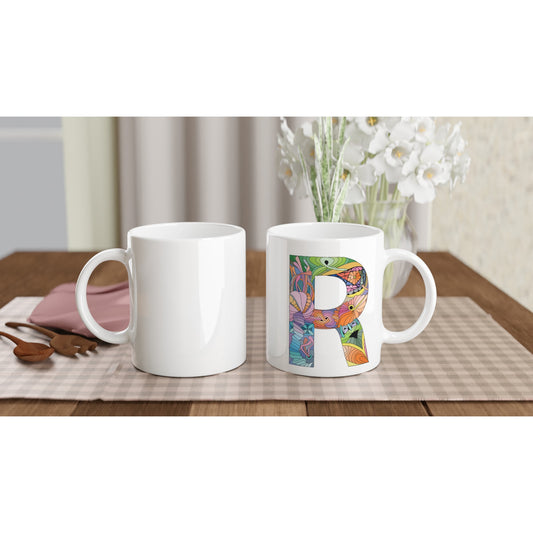 Letter R - Glas in lood Mok - Beker