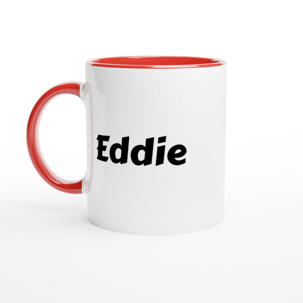 Eddie naam cadeau mok - beker - kado collega - moederdag - verjaardag - persoonlijke voornaam mok werknemer - collega | Beker in verschillende kleuren!