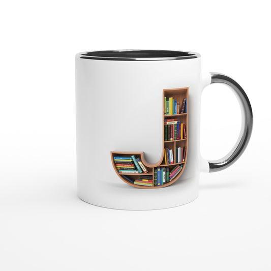 Letter J - Mok met boeken | Meerdere kleuren!