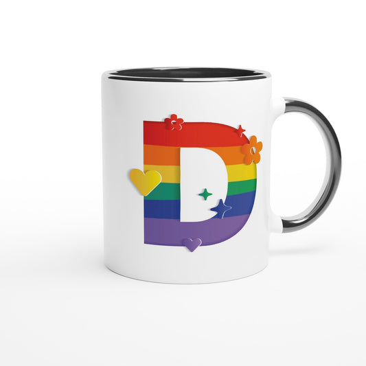 Letter D - Regenboog Mok | Meerdere kleuren!