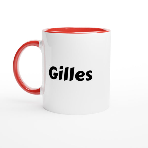 Gilles naam cadeau mok - beker - kado collega - moederdag - verjaardag - persoonlijke voornaam mok werknemer - collega | Beker in verschillende kleuren!