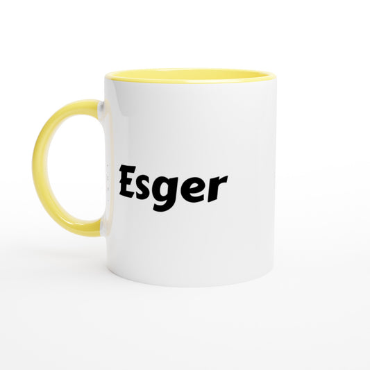 Esger naam cadeau mok - beker - kado collega - moederdag - verjaardag - persoonlijke voornaam mok werknemer - collega | Beker in verschillende kleuren!